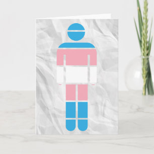 Cartão de saudação para homem transgênero