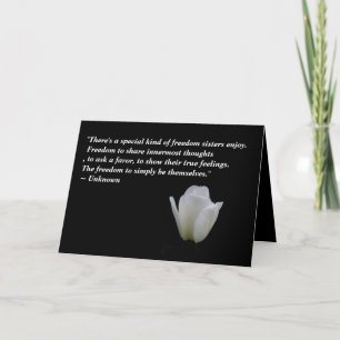 Cartão de Saudação para Irmã Tulipa Elegante