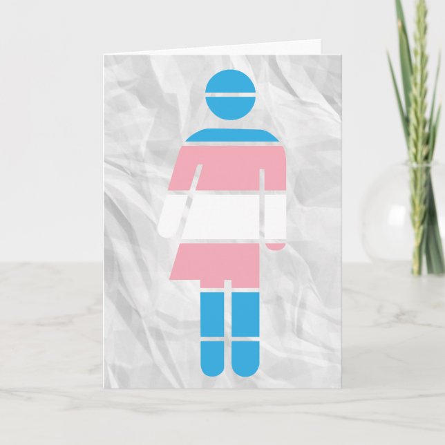 Cartão de saudação para mulher transgênero (Frente)