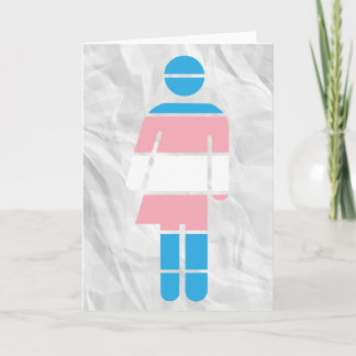 Cartão de saudação para mulher transgênero