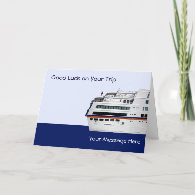 Cartão de saudação para navios de cruzeiro branco (Frente)