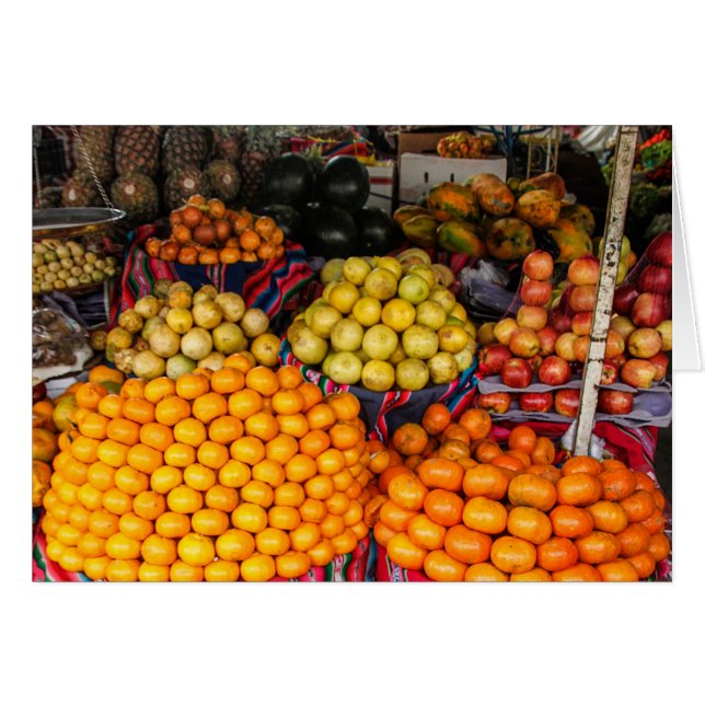 Cartão de Saudação para o Mercado dos Agricultores (Frente horizontal)