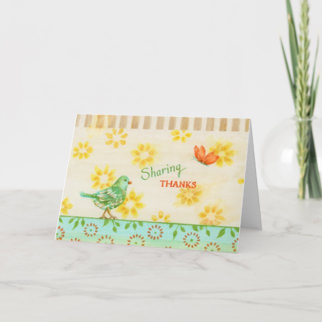 Cartão de Saudação para Obrigados de Compartilhame (Frente)