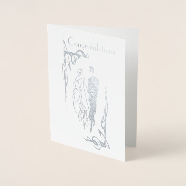 Cartão de Saudação para Parabéns do Dia do Casamen (Frente)