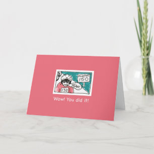 Cartão de Saudação para Parabéns Rosa Milepost 150