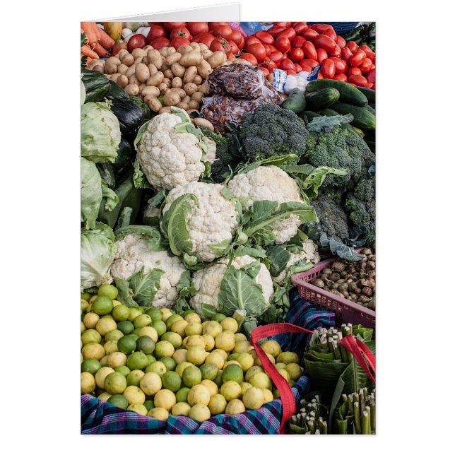 Cartão de Saudação para Veggies Mistos (Frente)