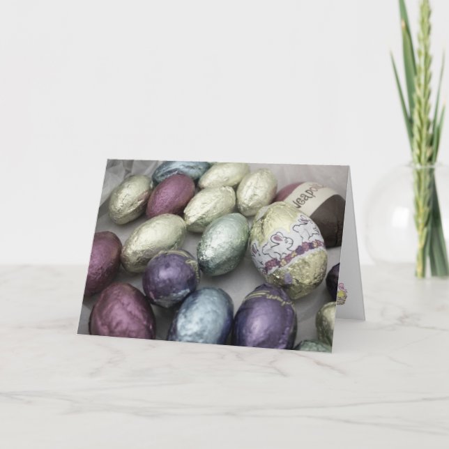 Cartão de Saudação 'Páscoa Vintage' (Frente)