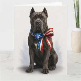Cartão de Saudação Patriótico Cane Corso