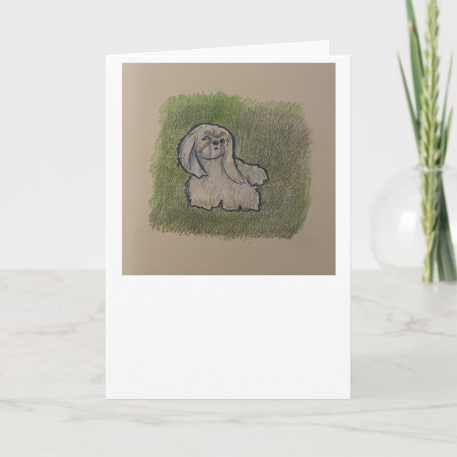 Cartão de Saudação Pekingês Espanhol (Frente)