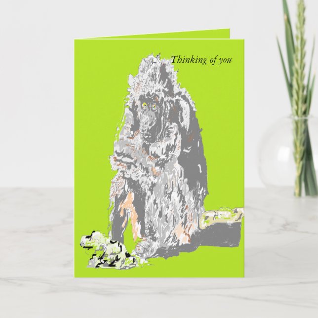 Cartão de Saudação Pensando em você (Frente)