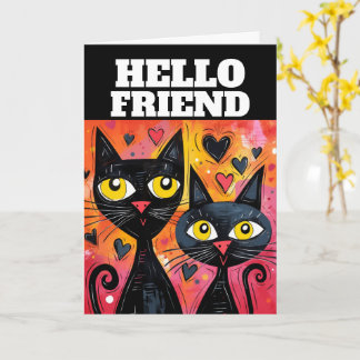 Cartão de Saudação PENSANDO EM VOCÊ GATINHO FOFO