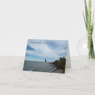 Cartão de saudação Pensando en ti