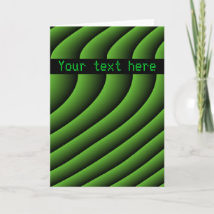 Cartão de Saudação Personalizada de Linhas Verdes