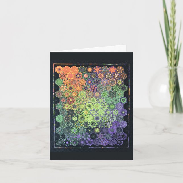 Cartão de Saudação Personalizado Abracadabra Quilt (Frente)