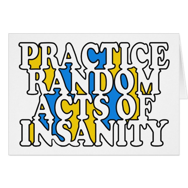 Cartão de saudação personalizado Atos Aleatórios d (Frente Horizontal)