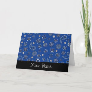 Cartão de Saudação Personalizado Bandana Azul