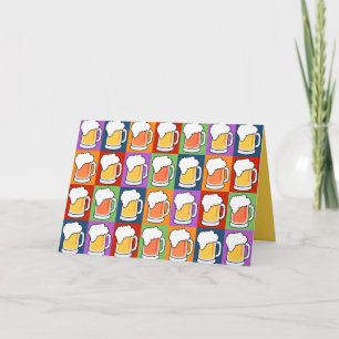 Cartão de saudação personalizado BEER Pop Art