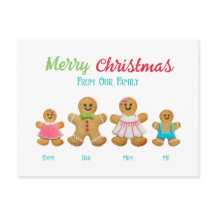 Cartão de Saudação Personalizado da Família Ginger