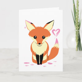 Cartão de Saudação Personalizado de Coração Cor-de