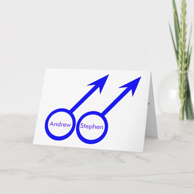 Cartão de Saudação Personalizado de gay Lovers (Frente)