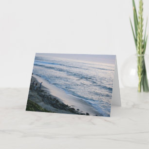 Cartão de Saudação Personalizado de Praia Sunset O