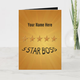 Cartão de Saudação Personalizado do Dia 5 de Chefe