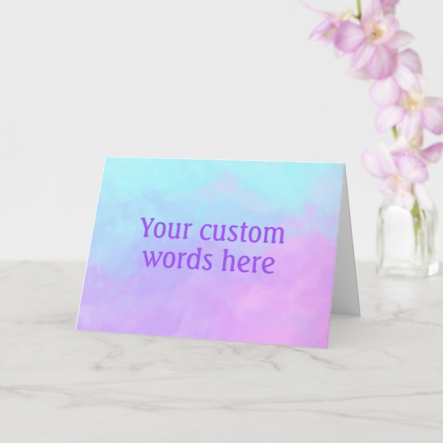 Cartão de Saudação Personalizado em Branco (Orquídea)