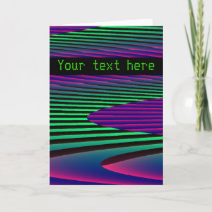 Cartão de Saudação Personalizado Neon Seas