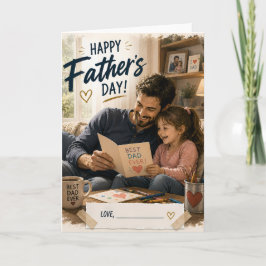 Cartão de Saudação Personalizado Pai e Filha