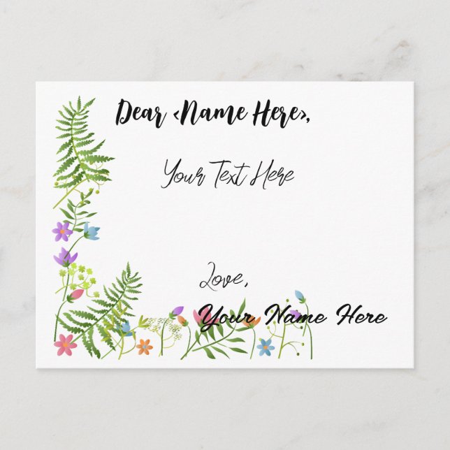 Cartão de saudação personalizado para todos os fin (Frente)