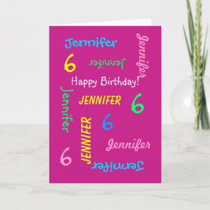 Cartão de Saudação Personalizado, Rosa, 6 Anive