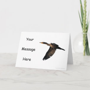 Cartão de Saudação Personalizável Cormorant 1 Voad