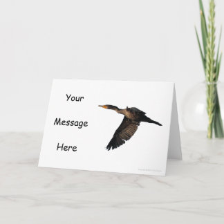 Cartão de Saudação Personalizável Cormorant 1 Voad