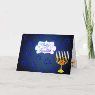 Cartão de saudação PERSONALIZÁVEL Feriado HANU