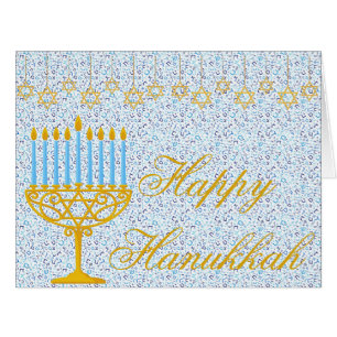 Cartão de Saudação PERSONALIZÁVEL HANUKKAH