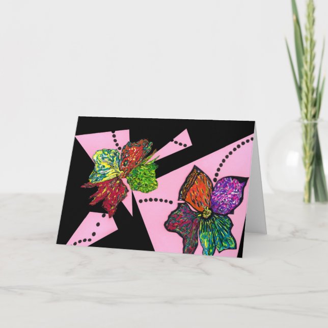 Cartão de saudação "Petals in Motion" (Petais em m (Frente)