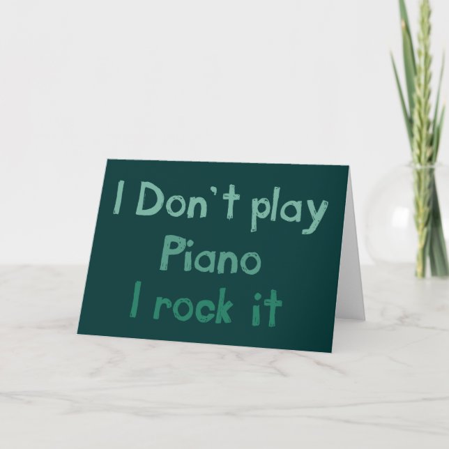 Cartão de Saudação Piano Rock It (Frente)