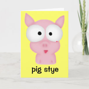 Cartão de Saudação Pig Stye