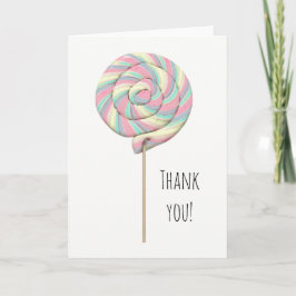 Cartão de Saudação Pink Swirl Lollipop