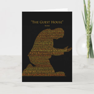 Cartão de Saudação Poema de Rumi "The Guest Hou