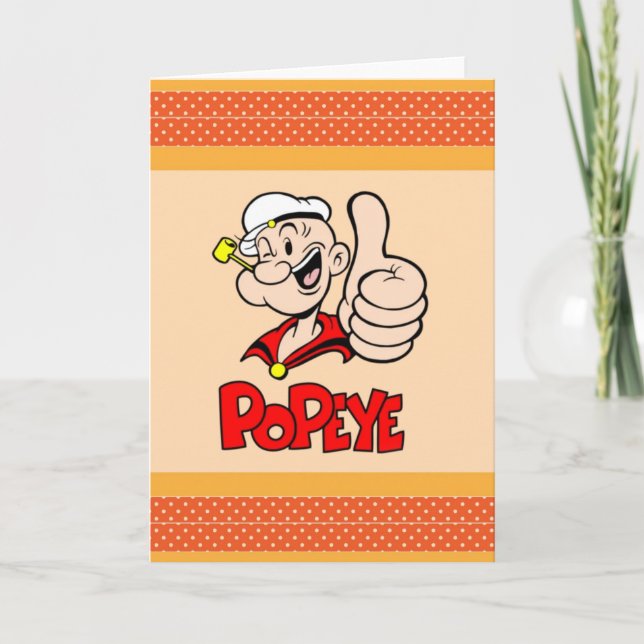 Cartão de Saudação Popeye (Frente)