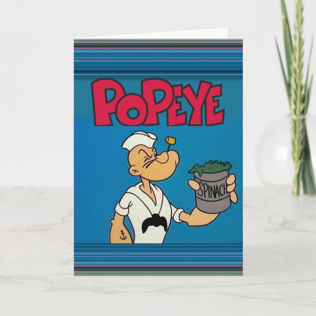 Cartão de Saudação Popeye (Frente)