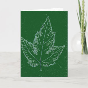 Cartão de Saudação por País "Primavera Maple on Gr