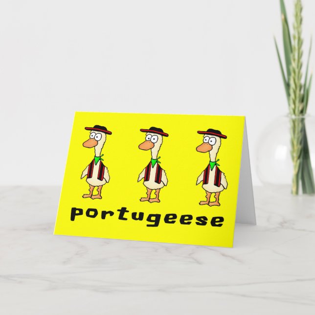Cartão de Saudação Português (Frente)