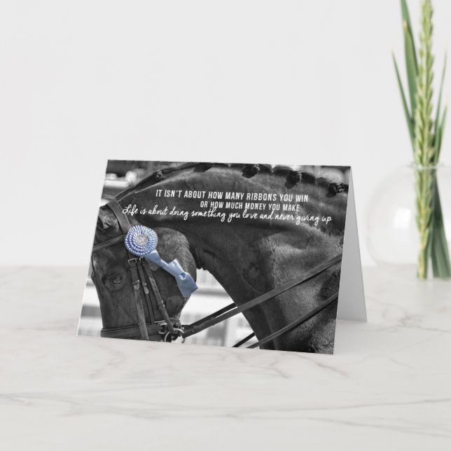 Cartão de saudação PRETO E AZUL (Frente)