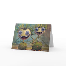 Cartão de Saudação Psychedelic Fantasy Dobrada