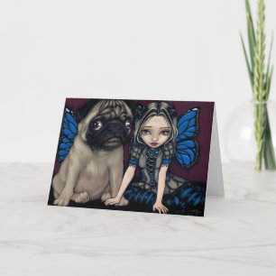 Cartão de Saudação "Pug Pixie"