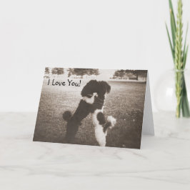 Cartão de Saudação Puppy Love