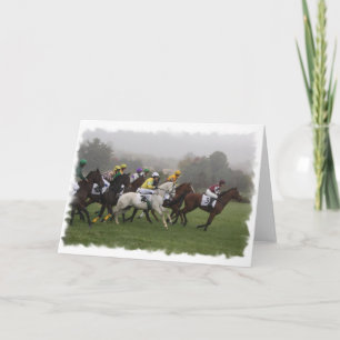 Cartão de Saudação Race Horse Field