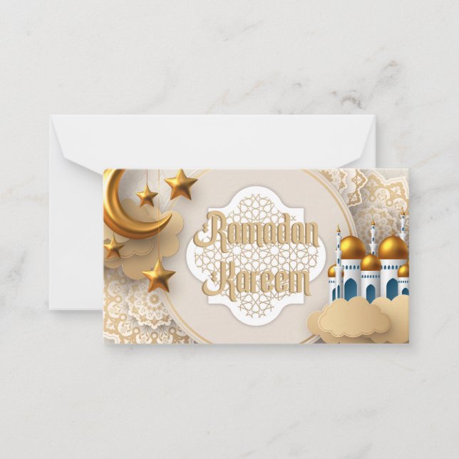 Cartão de Saudação Ramadan Kareem (Frente)